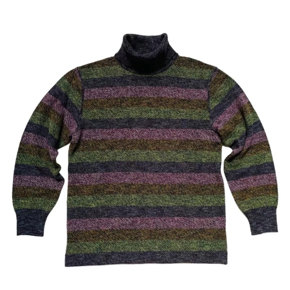 Missoni Sport Wool Blend Long Sleeve Turtleneck Striped Sweater Women’s Sz M - Picture 6 of 7